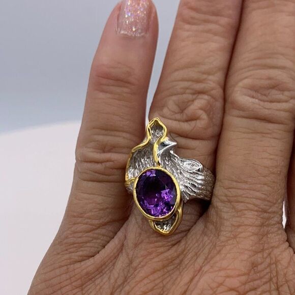 Sweater, EUC, beaded neckline, deep rich purple, 3/4 sleeve, sz Med - Picture 8 of 15